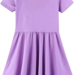Mud Kingdom Little Girls Twirly Skater Dress for School Party Summer A-Line Mud Kingdom Little Girls Twirly Skater Dress for School Party Summer A-Line