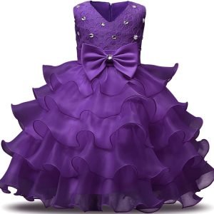 NNJXD Girl Dress Kids Ruffles Lace Party Wedding Dresses NNJXD Girl Dress Kids Ruffles Lace Party Wedding Dresses