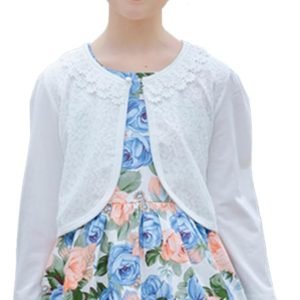 SMILING PINKER Little Girls’ Long Sleeve Lace Bolero Cardigan Shrug SMILING PINKER Little Girls’ Long Sleeve Lace Bolero Cardigan Shrug