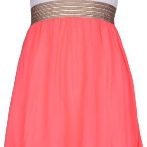 NOROZE Girls Sleeveless Asymmetrical Chiffon Dress + Necklace NOROZE Girls Sleeveless Asymmetrical Chiffon Dress + Necklace