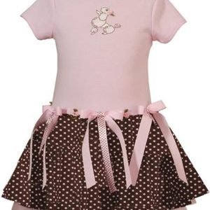 Rare Editions Little Girls 2T-6X Pink/Brown Poodle Applique Polka Dot Skater Dress – Buy Now Rare Editions Little Girls 2T-6X Pink/Brown Poodle Applique Polka Dot Skater Dress – Buy Now