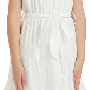 Girls Elegant Ruffle A-Line Flowy Dresses with Belt Tween Girls Graduation Dresses for 6-13 Years Girls Elegant Ruffle A-Line Flowy Dresses with Belt Tween Girls Graduation Dresses for 6-13 Years