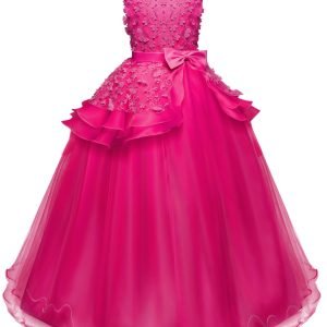 NNJXD Girl Sleeveless Embroidery Princess Pageant Dresses Kids Prom Ball Gown NNJXD Girl Sleeveless Embroidery Princess Pageant Dresses Kids Prom Ball Gown