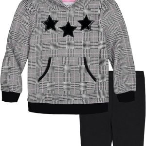 Kids Headquarters girls 2 Pieces Hooded Leggings Set Kids Headquarters girls 2 Pieces Hooded Leggings Set