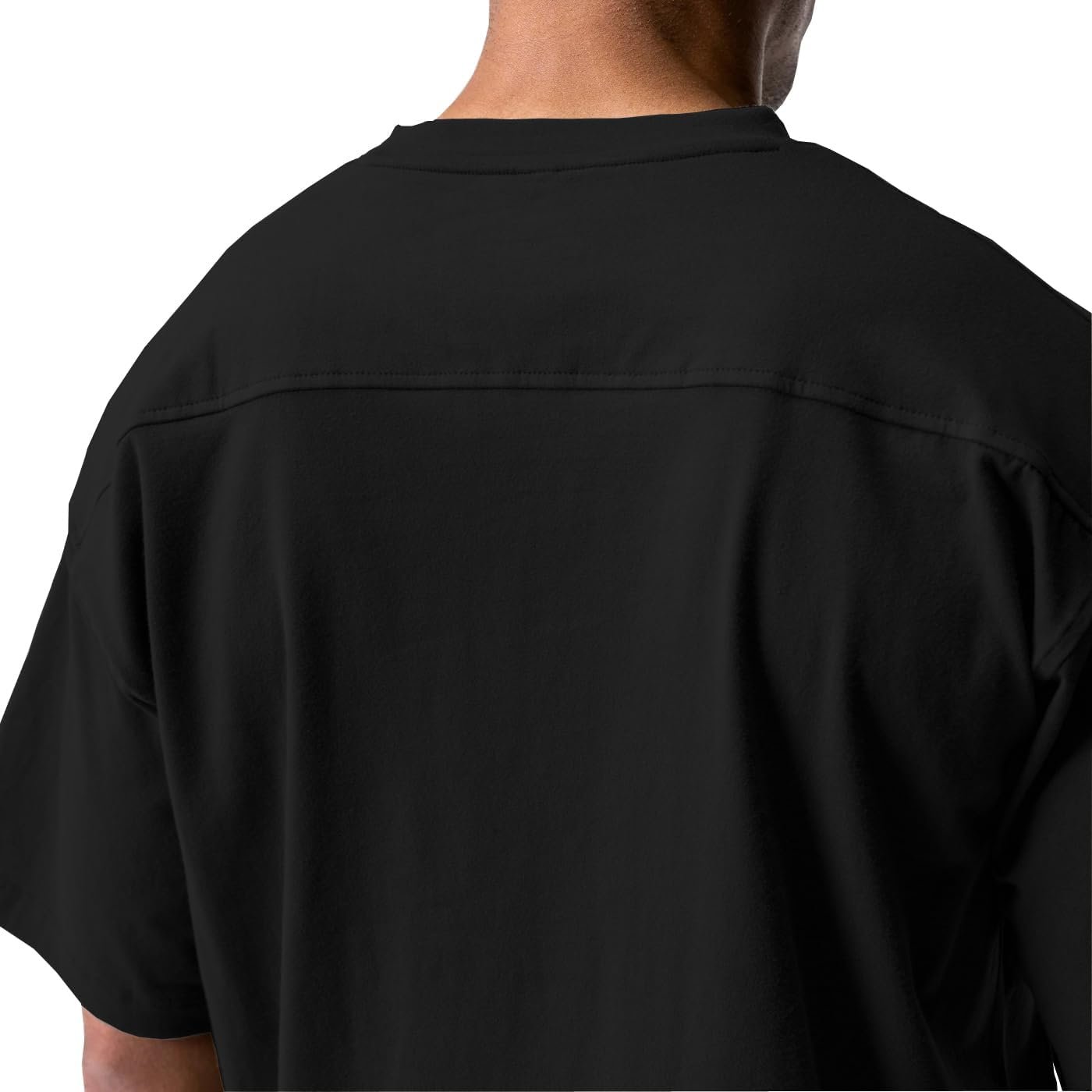 Buy Now : XYKJFIT Men's 1 or 2 Pack Solid Color T-Shirt Short Sleeve Fashion Loose Round Neck Gym Sports Leisure Fitness Top Oversized T-Shirt - Image 5