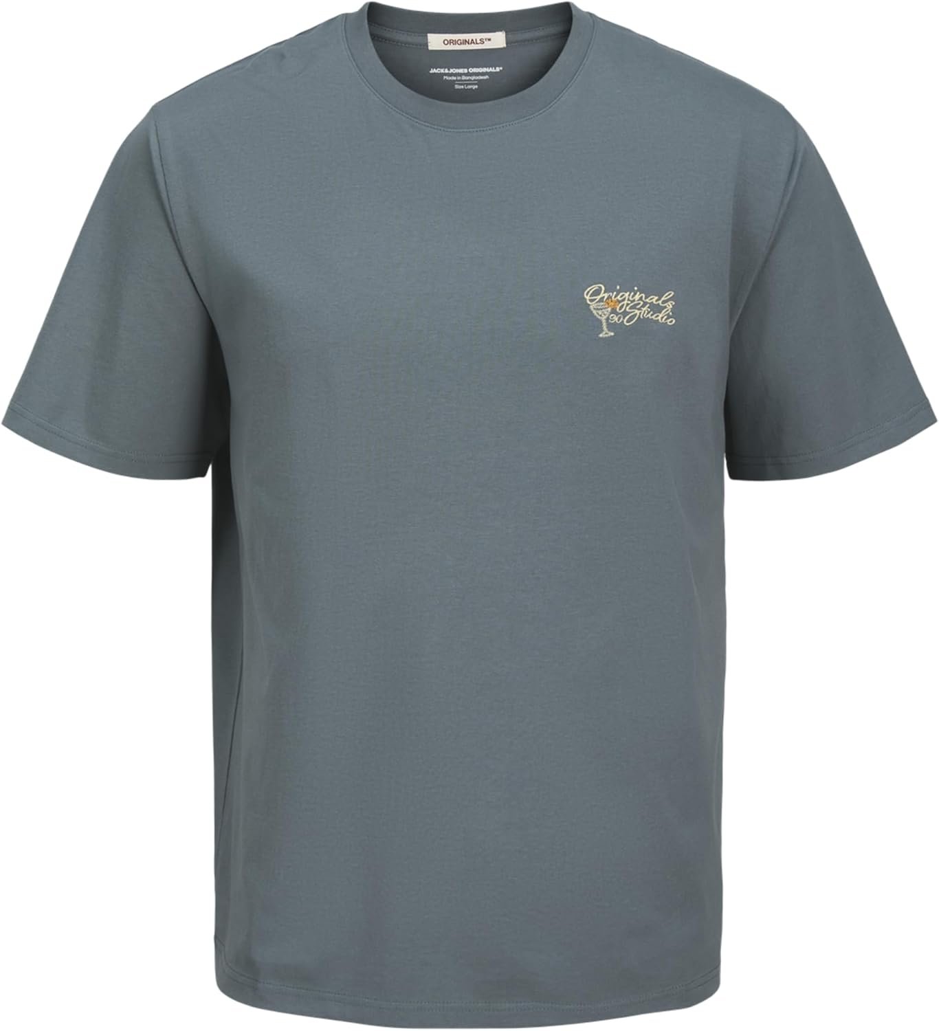 Buy Now : JACK & JONES Men's Joralmeria Chain Stitch Tee SS Crew Neck