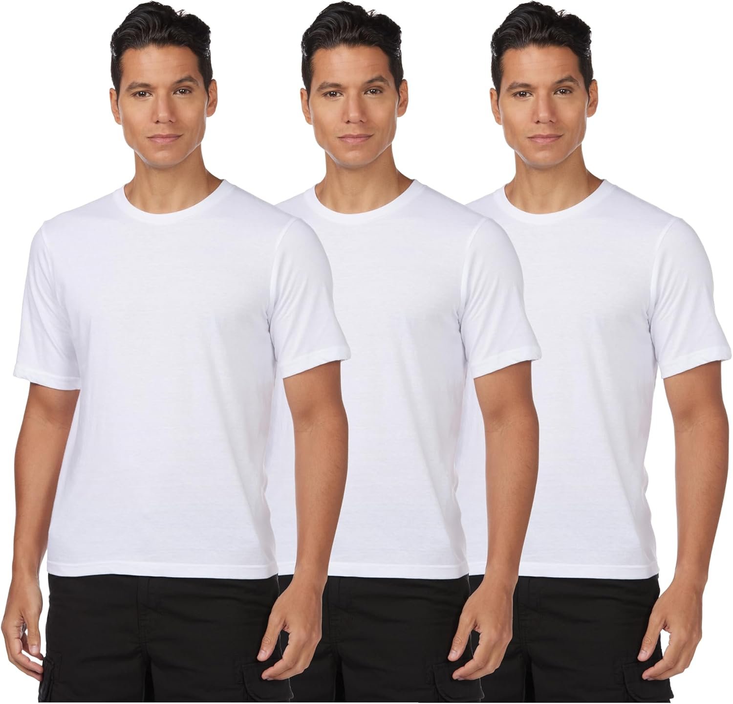 Buy Now : JACK & JONES Mens Tshirt Multipack Cotton Short Sleeve Crew Neck Tee Top for Men