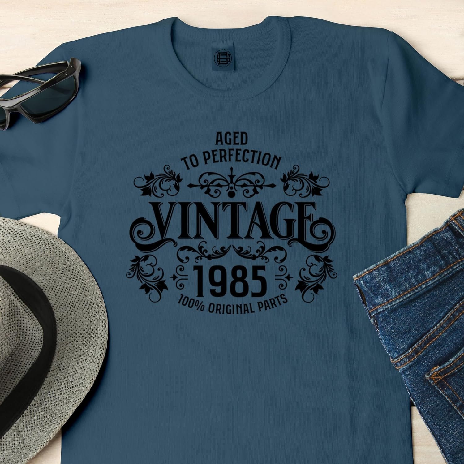 Buy Now : 40th Birthday Gift for Men - Vintage Mens T Shirt Born 1985 Aged to Perfection - 1985 Birthday Gifts for Men - Image 3