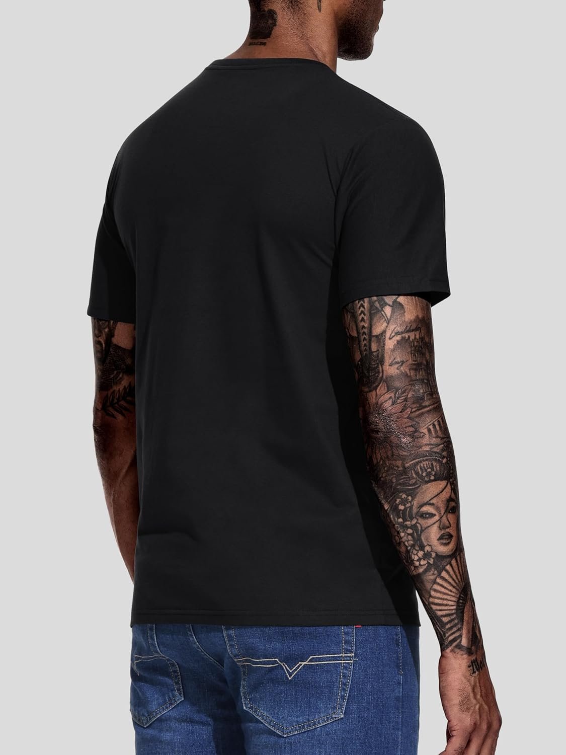 Buy Now : Men's T-Shirts 5 Pack Short Sleeve Crew Neck UK Plain Cotton - Image 5