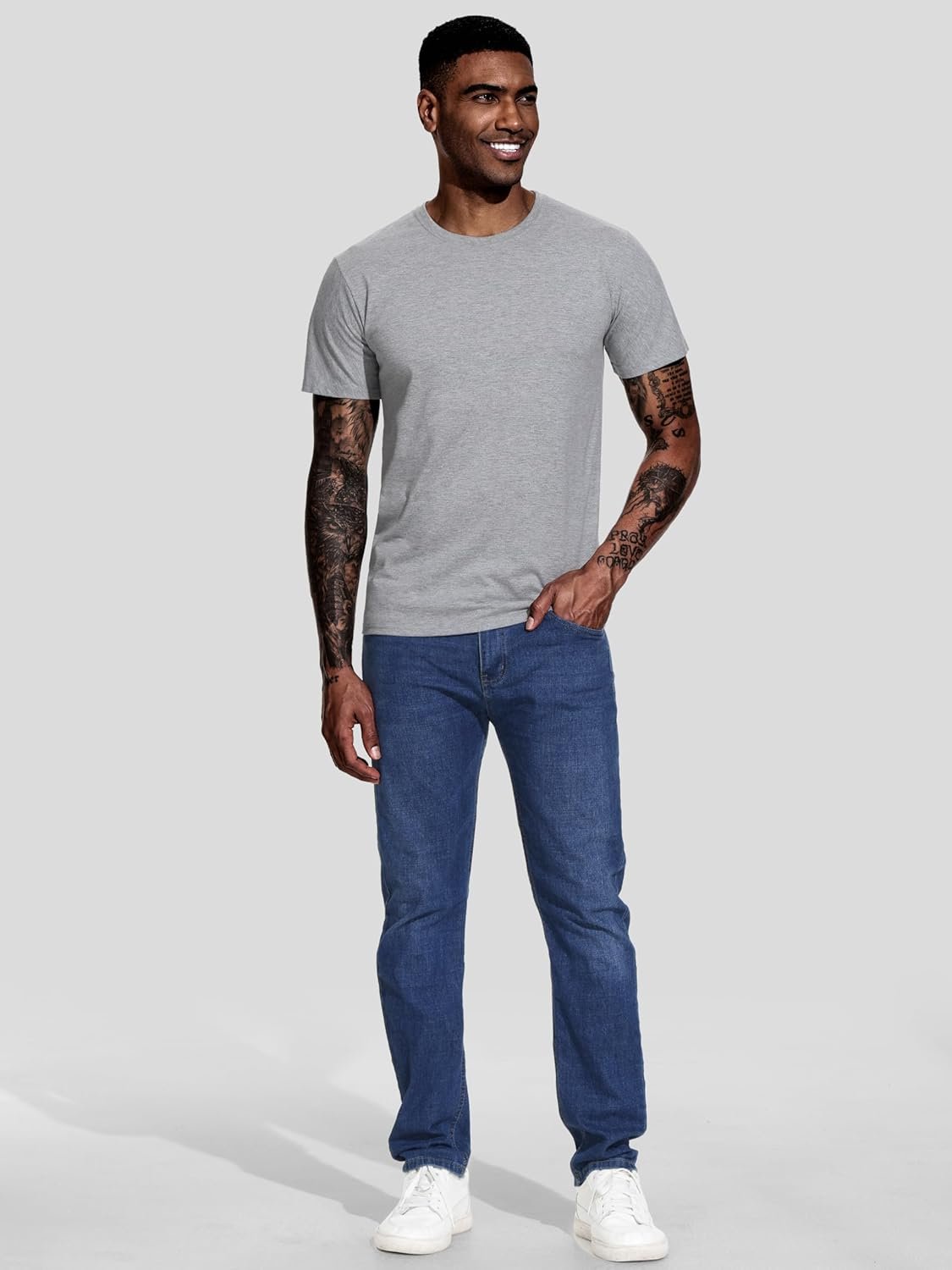 Buy Now : Men's T-Shirts 5 Pack Short Sleeve Crew Neck UK Plain Cotton - Image 6