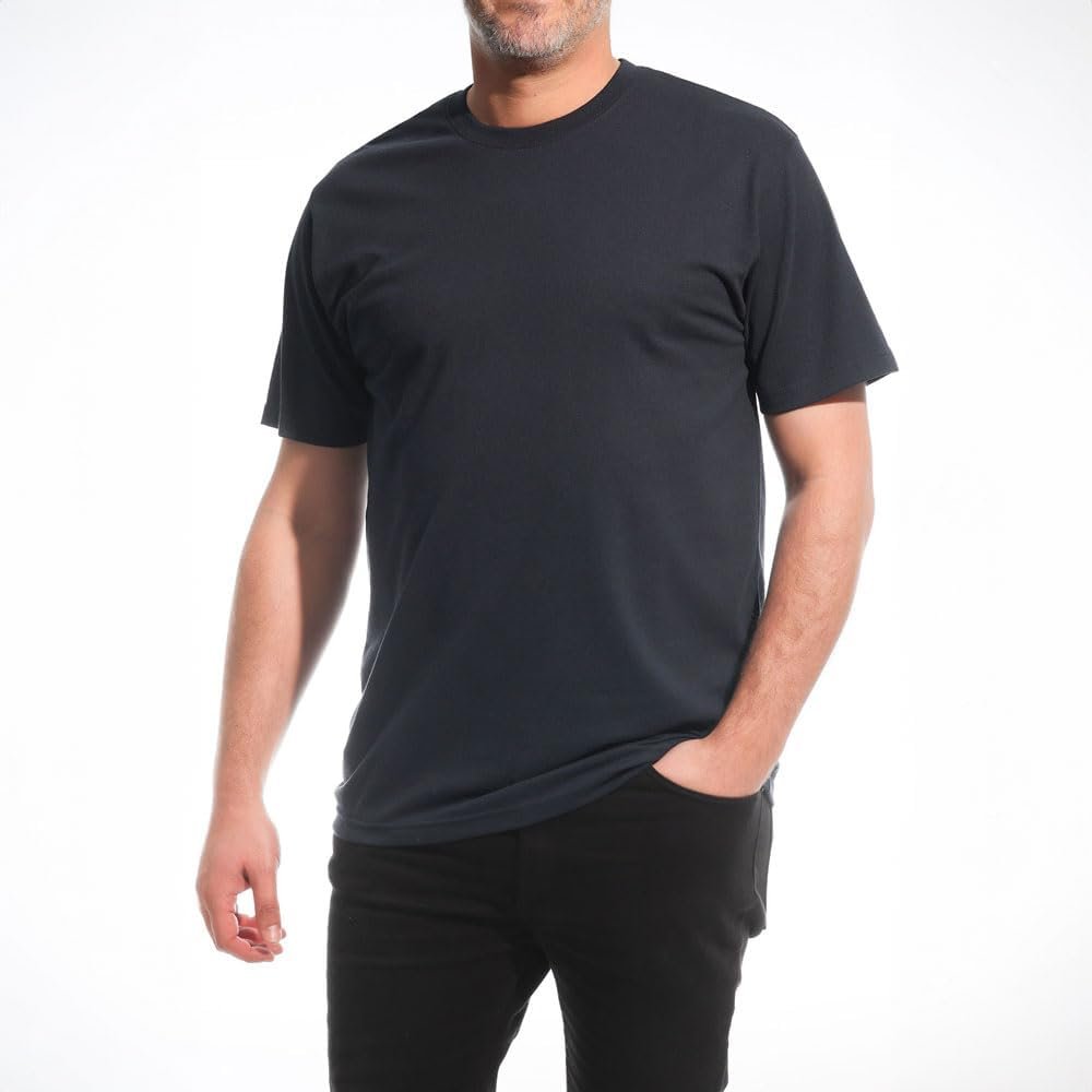 Buy Now : Iron Mountain Mens Crew Neck Organic Cotton Recycled Polyester Eco Friendly Assorted Premium Plain T-Shirts (5 Pack) - Image 4