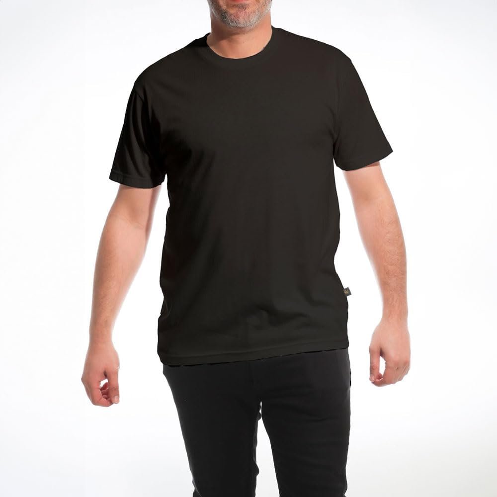 Buy Now : Iron Mountain Mens Crew Neck Organic Cotton Recycled Polyester Eco Friendly Assorted Premium Plain T-Shirts (5 Pack) - Image 6