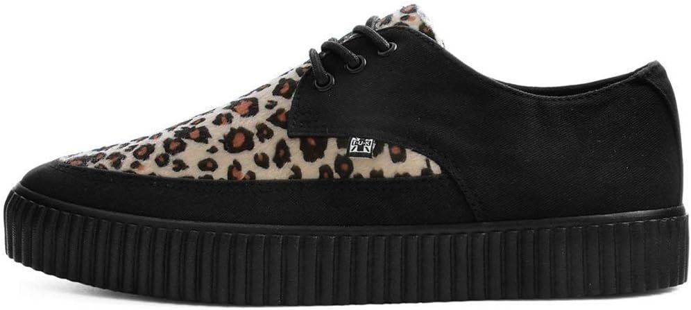 Buy Now : T.U.K. Pointed Creeper Sneakers - Men's and Women's Shoes - Punk Goth and Rocker Style Canvas Print and Suede Lace Up Shoes - Image 5
