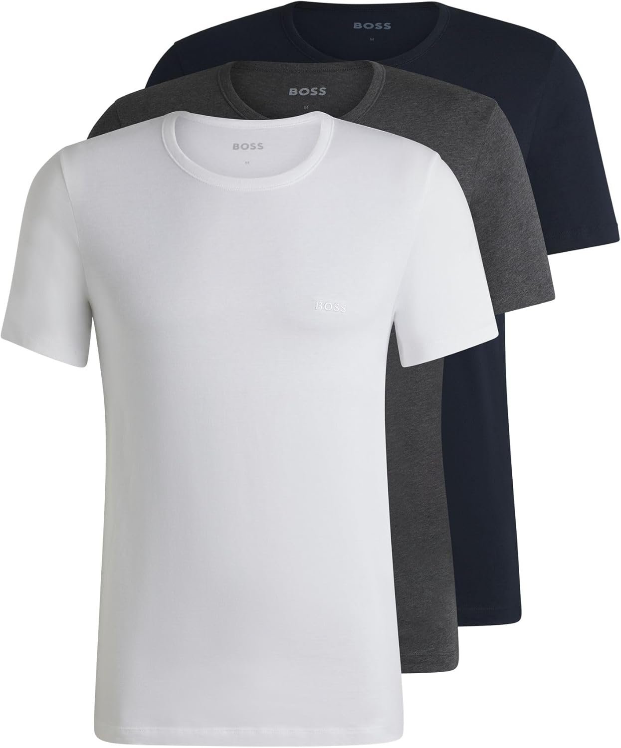 Buy Now : HUGO BOSS Men's Tshirt Rn 3p Classic 10243514 T-Shirt (Pack of 3) - Image 6