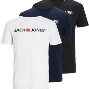 Buy Now : JACK & JONES Mens Corp Logo 3 Pack T-Shirt