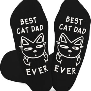 Buy Now : BEST CAT MOM/DAD EVER/Cat on My Leg Humorous Socks, Novelty Gifts for C a t Lovers Men Women, Great for Birthday Anniversary Christmas Holiday Buy Now : BEST CAT MOM/DAD EVER/Cat on My Leg Humorous Socks, Novelty Gifts for C a t Lovers Men Women, Great for Birthday Anniversary Christmas Holiday