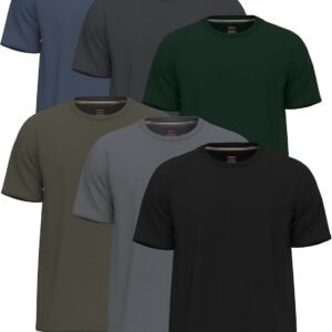 Buy Now : 6 Pack T Shirts for Men UK 100% Cotton Tshirts | Premium Plain Crew Neck Mens T Shirts Multipack