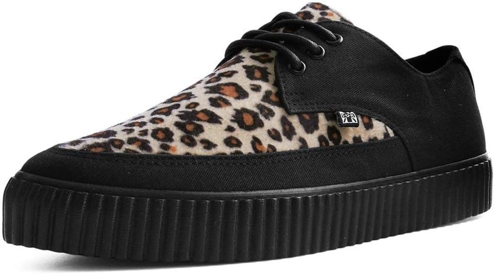 Buy Now : T.U.K. Pointed Creeper Sneakers - Men's and Women's Shoes - Punk Goth and Rocker Style Canvas Print and Suede Lace Up Shoes - Image 3