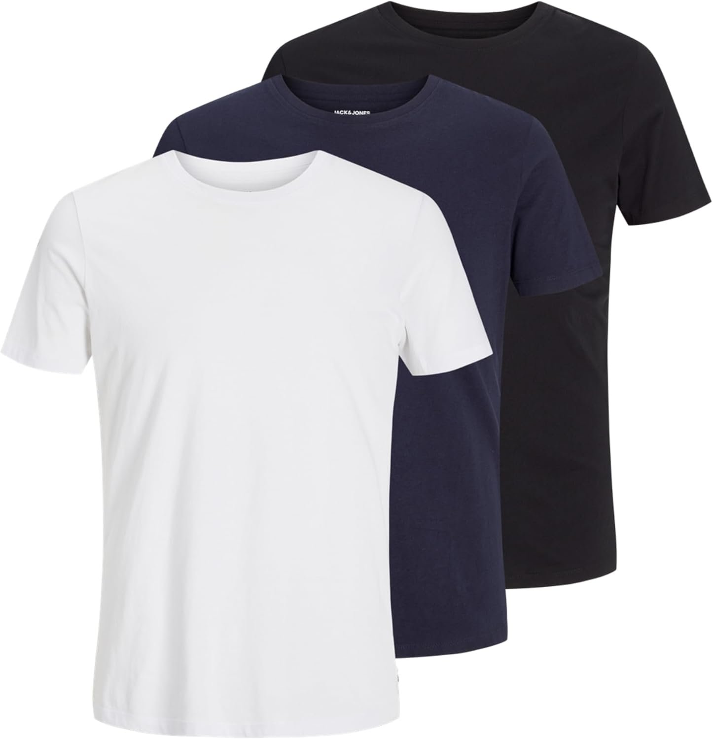 Buy Now : JACK & JONES Mens Basic 3 Pack T-Shirt