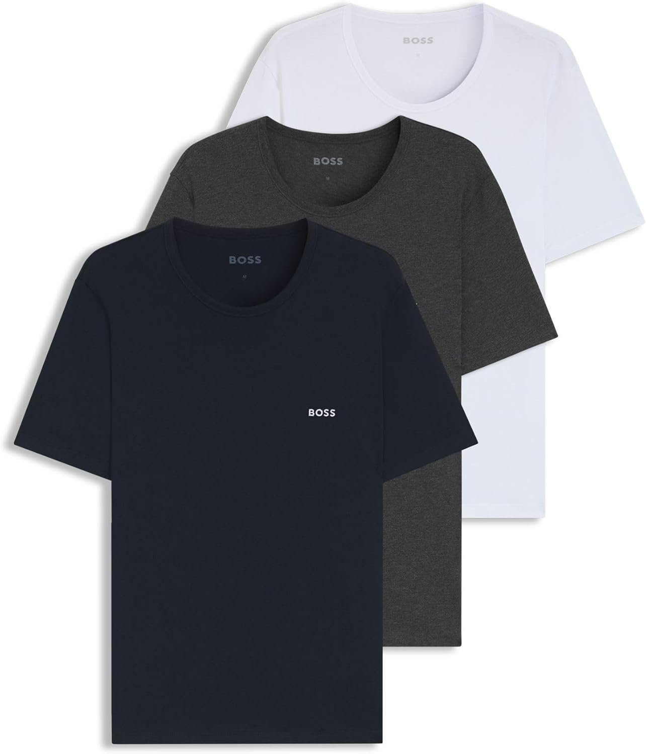 Buy Now : HUGO BOSS Men's Tshirt Rn 3p Classic 10243514 T-Shirt (Pack of 3)