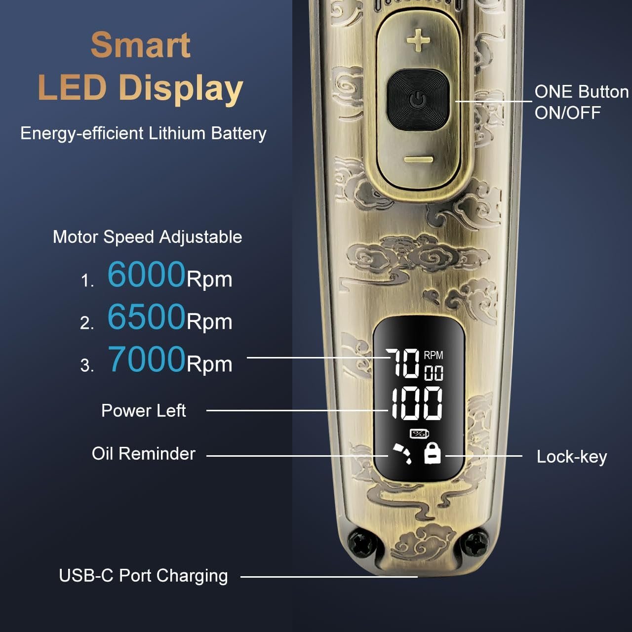 Buy Now : Hatteker Beard Trimmer for Men Beard Grooming Kit T-Blade Mustache Trimmer Hair Clipper Electic Razor Shavers Cordless Waterproof Nose Body Trimmer 8 in 1 Adjustable Speed - Image 3