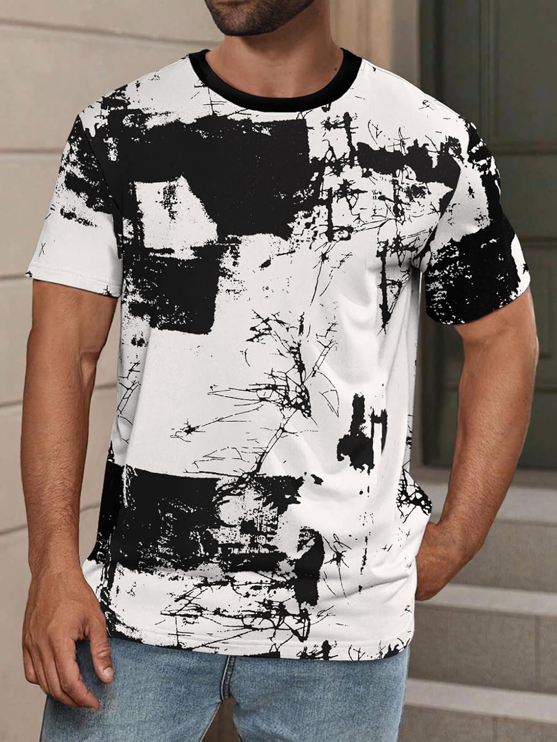 Buy Now : Mens T Shirt UK Fashion Print Graphic Tshirt Hip Hop Casual T-Shirts Short Sleeve Tee Tops Shirts - Image 2