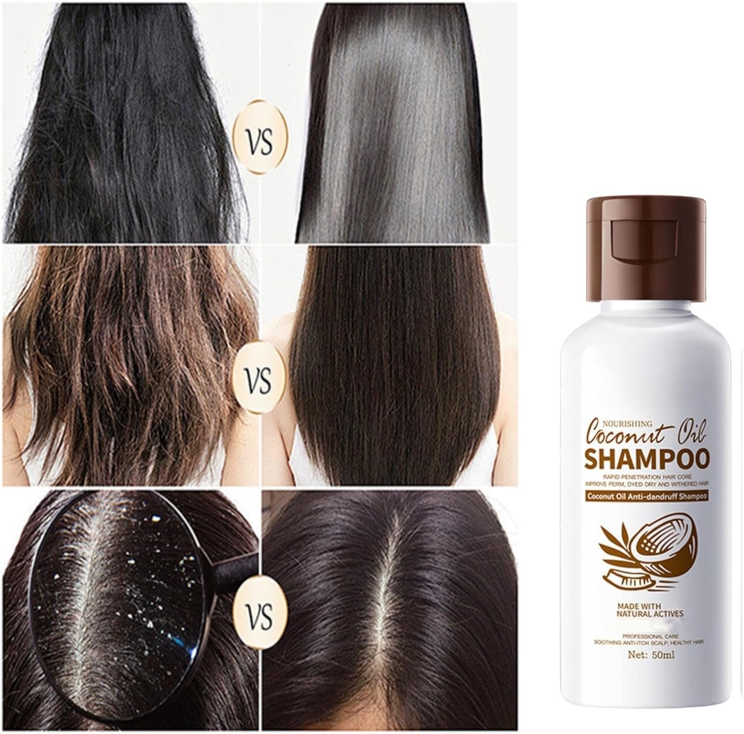 Buy Now : Coconut Oil Travel Size Toiletries,Coconut Bath & Hair Care Set,Travel Shampoo and Conditioner,Min/i Shampoo and Conditioner Se/t,Moisturising Shampo/o and Conditione/r Se/t for Women & Men - Image 2