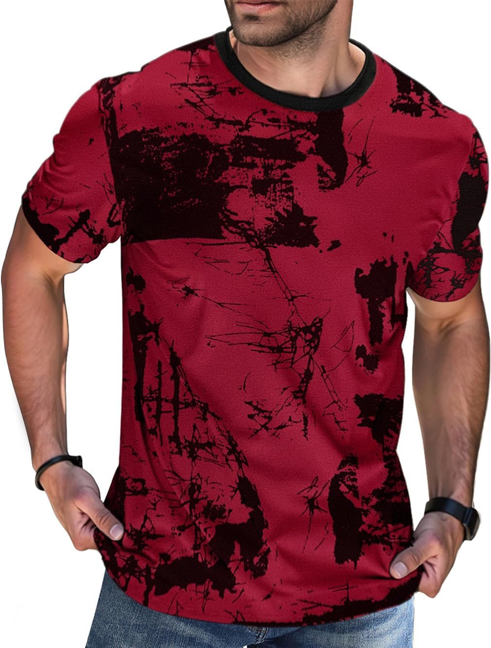 Buy Now : Mens T Shirt UK Fashion Print Graphic Tshirt Hip Hop Casual T-Shirts Short Sleeve Tee Tops Shirts