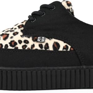 Buy Now : T.U.K. Pointed Creeper Sneakers – Men’s and Women’s Shoes – Punk Goth and Rocker Style Canvas Print and Suede Lace Up Shoes