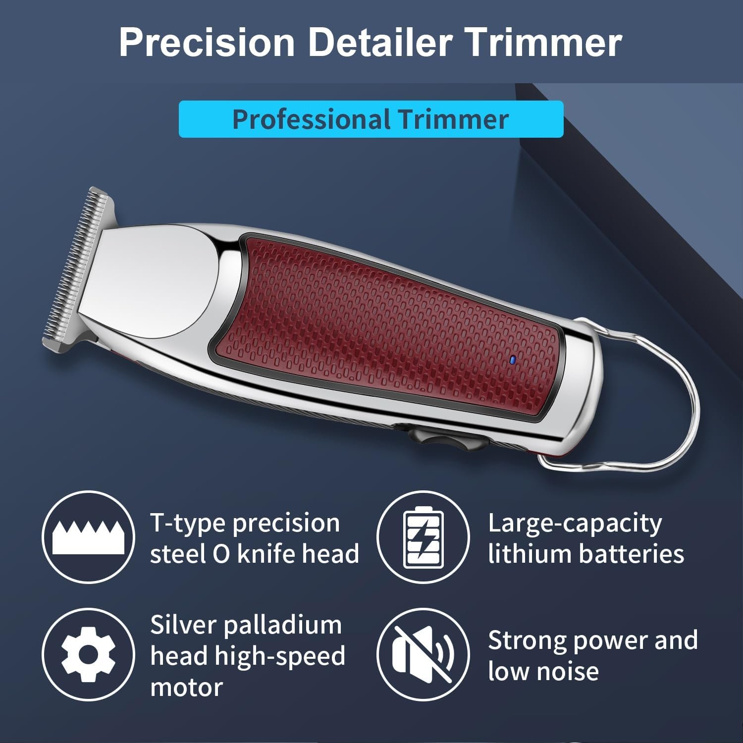 Buy Now : HIENA PRO Professional Hair Clippers for Men, Cordless Zero Gapped Beard Trimmer, Electric T-Blade Hair Precision Trimmer, USB Rechargeable - Image 2