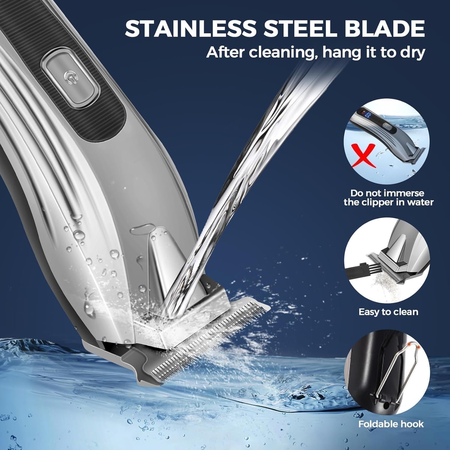 Buy Now : Beard Trimmer Hair Clippers Men,Cordless Rechargeable Hair Trimmer for Men,Premium Professional Barber Clippers with T Blade Shaver & LCD Display Gift - Image 6