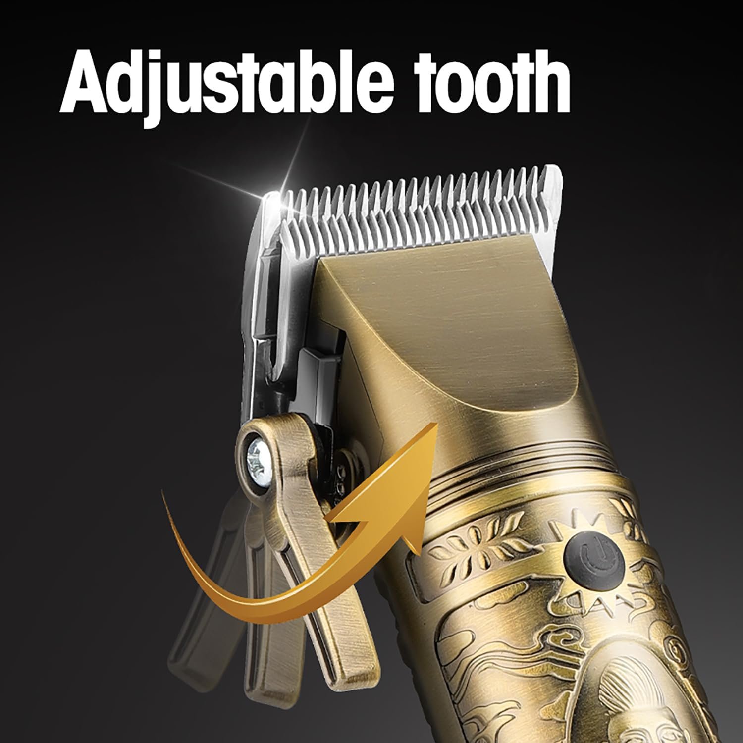 Buy Now : Roziapro Professional Hair Clippers Cordless Beard Trimmer for Men Zero Gapped T-Blade Trimmer USB Rechargeable Haircut Kit (Golden) - Image 4