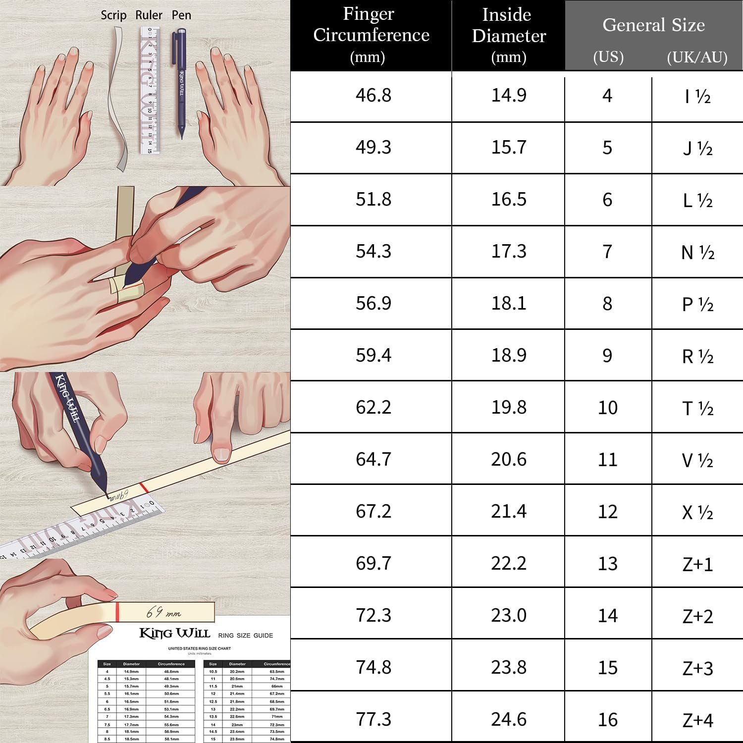 Buy Now : King Will Silicone Wedding Rings for Men and Women, Thin Heart Pattern Inner, Black/Blue/Mint Blue/Grey Rubber Engagement Ring, 8mm Wide 2.2mm Thick - Image 7