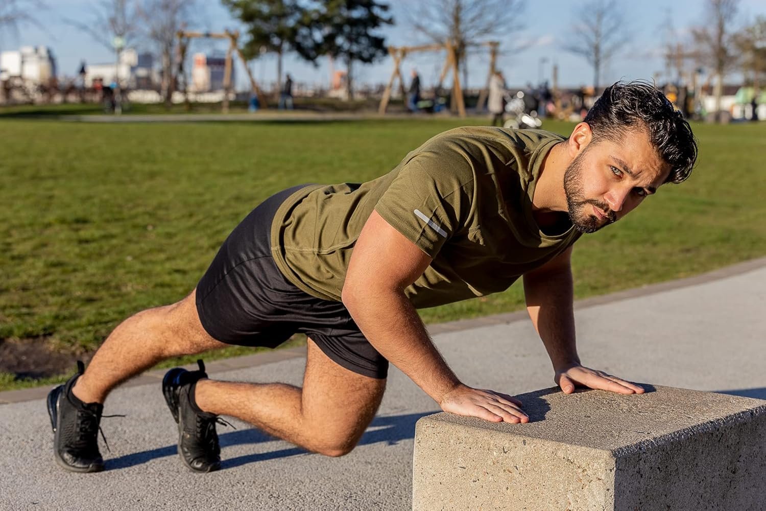 Buy Now : 3 Pack T Shirts Men Breathable Sport Shirts Men Cool Dry Running Tops Short Sleeve Gym Tops Athletic for Men - Image 4