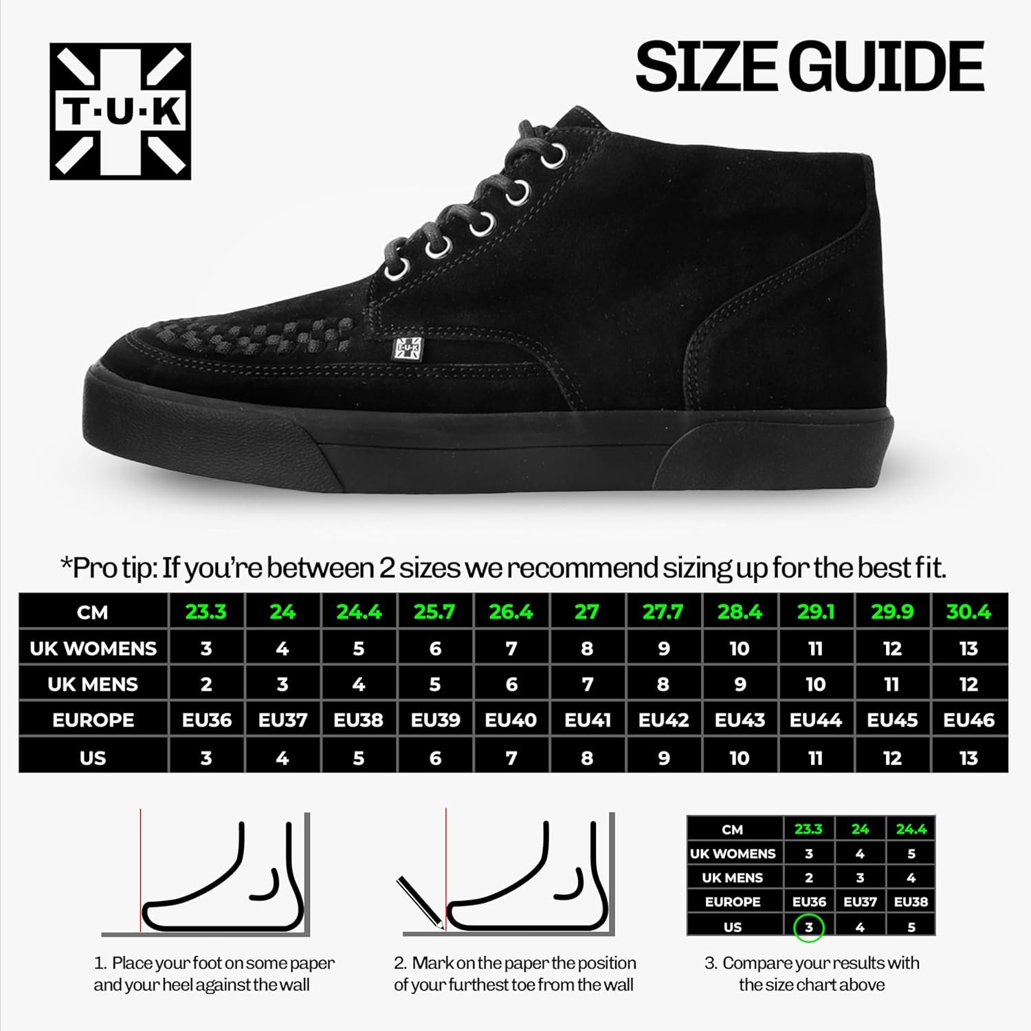 Buy Now : T.U.K. Mid Top Creeper Sneaker - Mens & Womens Shoes - Punk, Goth and Rocker Style Leather and Lace Up Shoes - Image 7