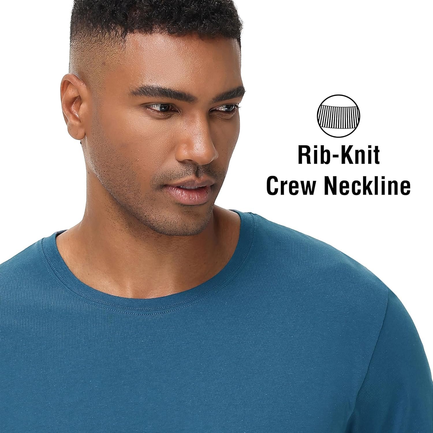 Buy Now : Mens T-Shirt 5 Pack Multicoloured Short Sleeve Shirts for Mens Tee Crew Neck Cotton Shirts - Lightweight and Comfortable - Size S-4XL - Image 3