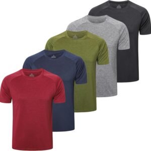Buy Now : ZENGVEE 5 Pack Gym T Shirts Men Quick Dry Sport Tops for Men Light Running Tops Moisture Wicking Workout Shirts