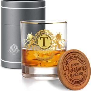 Buy Now : Personalised Whiskey Glass Gifts for Men Dad Boyfriend Uncle Husband Grandad Birthday Presents (T)