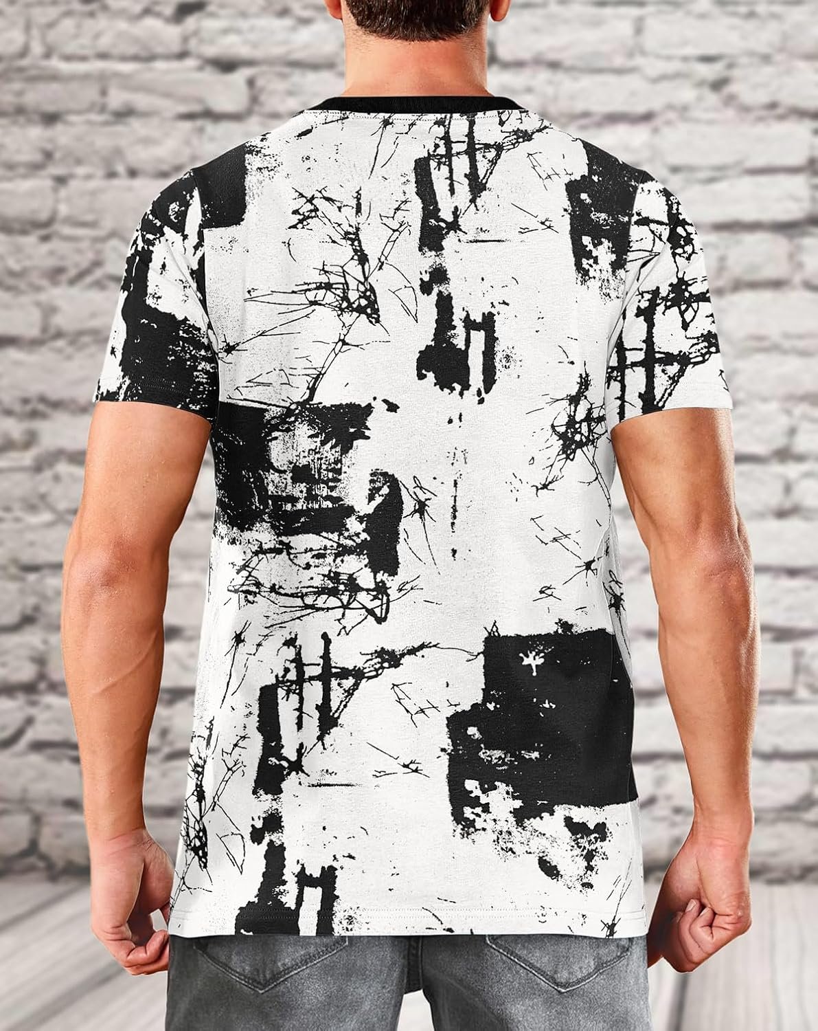 Buy Now : Mens T Shirt UK Fashion Print Graphic Tshirt Hip Hop Casual T-Shirts Short Sleeve Tee Tops Shirts - Image 3
