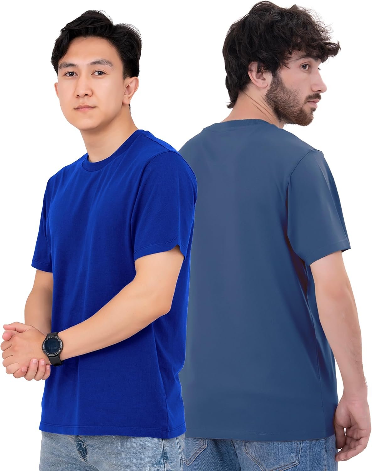 Buy Now : 6 Pack T Shirts for Men UK 100% Cotton Tshirts | Premium Plain Crew Neck Mens T Shirts Multipack - Image 3